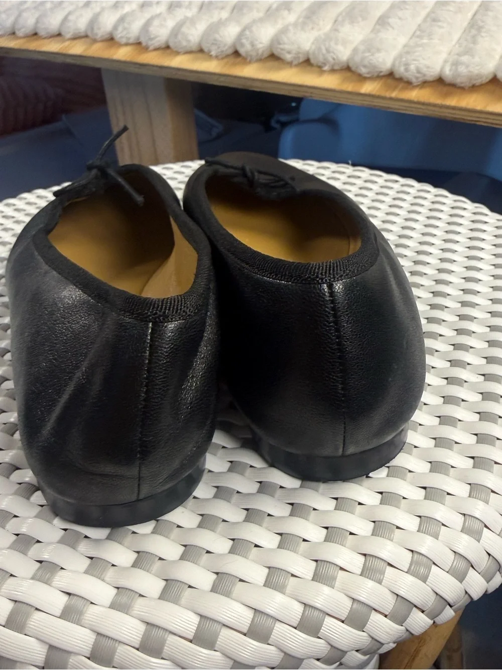 Madewell April Black Leather Women’s Ballet Flat 7.5